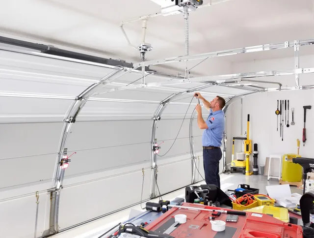 Garage door cable repair service by Greenwich Garage Door Repair in Greenwich