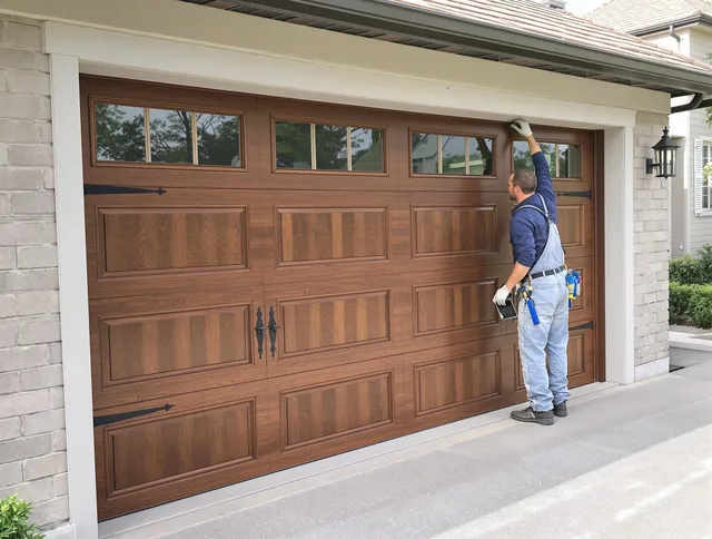 Custom garage door showcase by Greenwich Garage Door Repair in Greenwich