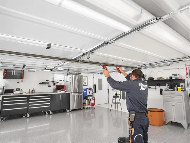 Overhead garage door repair service by Greenwich Garage Door Repair in Greenwich