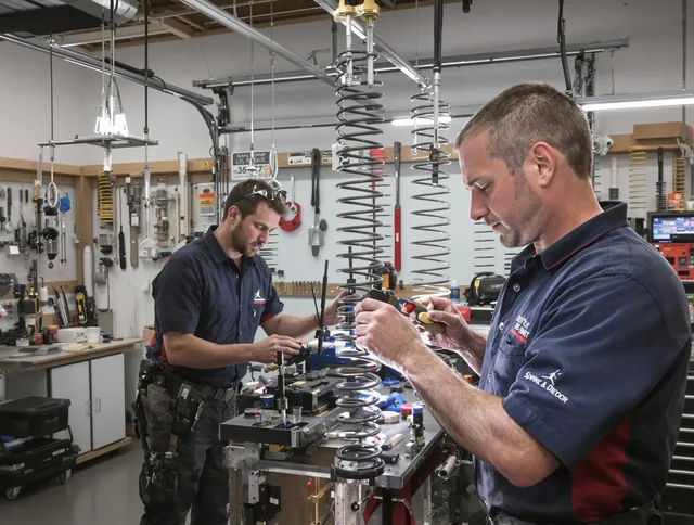 Garage door spring repair service by Greenwich Garage Door Repair in Greenwich